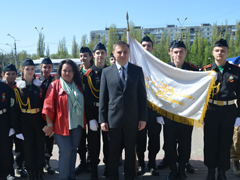 В Коминтерновском районе прошел смотр строя и песни
