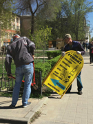 В Ленинском районе ликвидируют незаконную рекламу