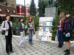 Историко-культурный урок прошел у памятника И.С. Никитину