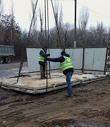 В Ленинском районе продолжается благоустройство площадок для сбора ТКО