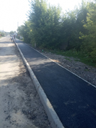 В микрорайоне Краснолесный Железнодорожного района завершено обустройство тротуарной сети