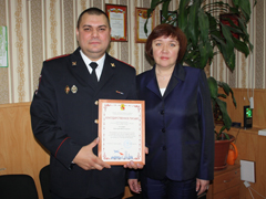 В Левобережном районе поздравили сотрудников органов внутренних дел РФ с профессиональным праздником