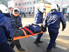 В Воронеже отработали действия спецслужб при аварии на объектах транспорта