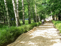 В Центральном районе приступили к масштабному ремонту тротуаров