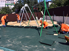 В районах города продолжаются работы по благоустройству