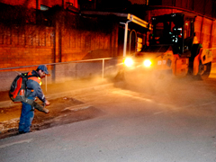 В Центральном районе продолжаются работы по аварийно-восстановительному ремонту дорог 