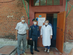 В Коминтерновском районе прошла тренировка по развертыванию санитарно-обмывочного пункта