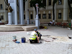 В Воронеже продолжаются работы по благоустройству