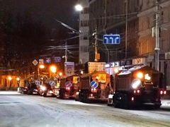 Более 2,5 тысяч тонн пескосмеси израсходовали комбинаты благоустройства прошедшей ночью